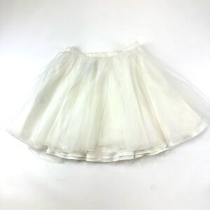 White tulle Aline skirt Size 10 Cynthia Rowley mesh skirt
